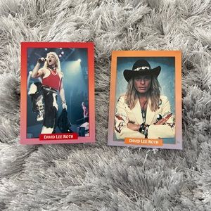 (2) 1991 DAVID LEE ROTH Trading Cards Brockum RockCards VAN HALEN.